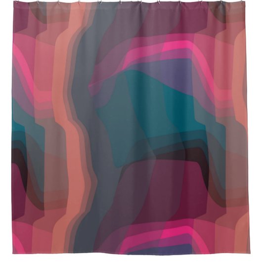 Farblich Abstrakt Duschvorhang (Vorderseite)