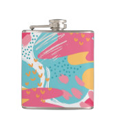 Farblich Abstrakt Flachmann (Vorderseite)