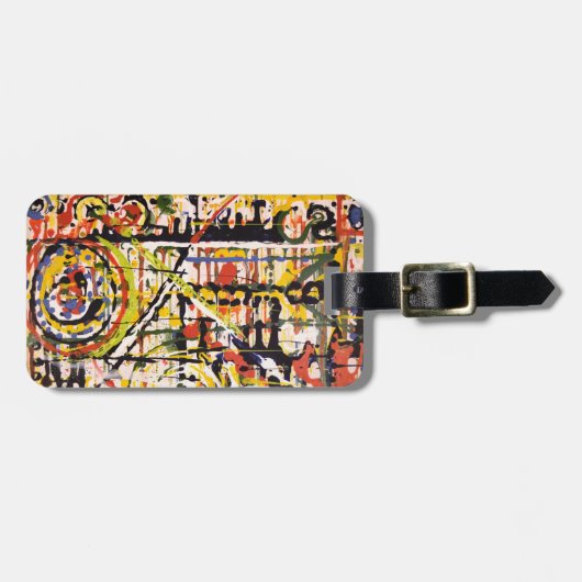 Farblich Abstrakt Gepäckanhänger (Vorderseite horizontal)