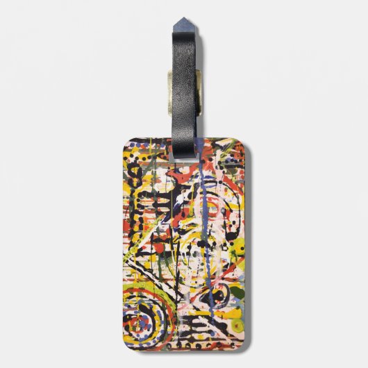 Farblich Abstrakt Gepäckanhänger (Rückseite vertikal)