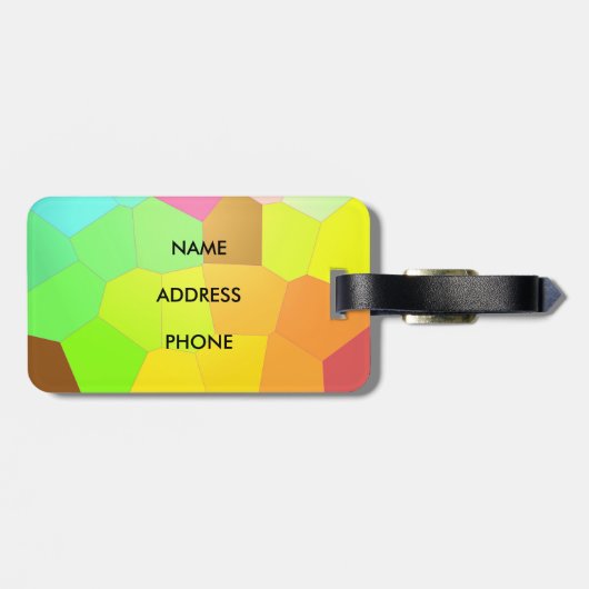 Farblich Abstrakt Gepäckanhänger (Rückseite horizontal)