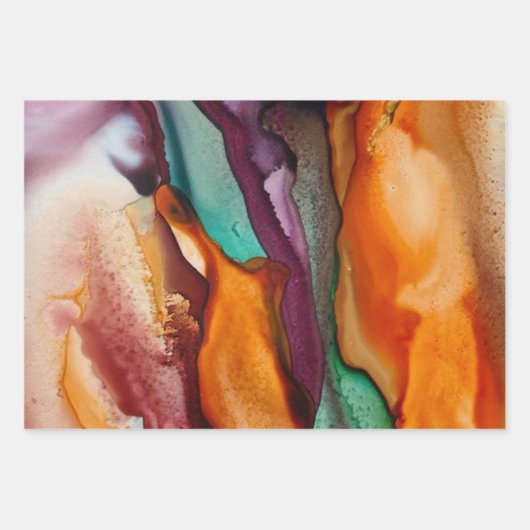 Farblich Abstrakt Geschenkpapier Set (Vorderseite 2)