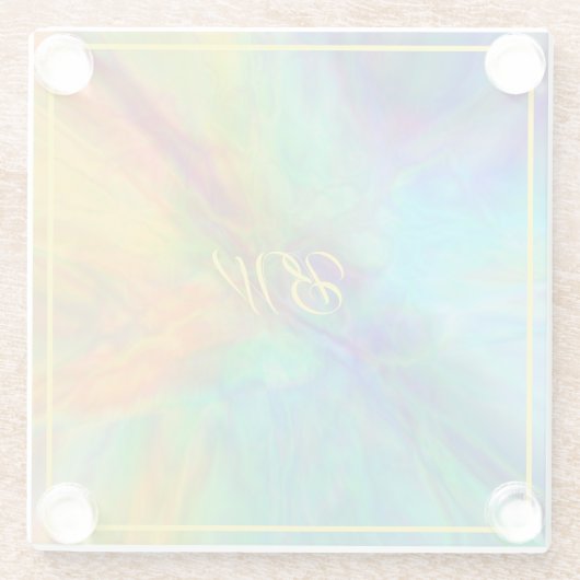 Farblich Abstrakt Glasuntersetzer (Rückseite)