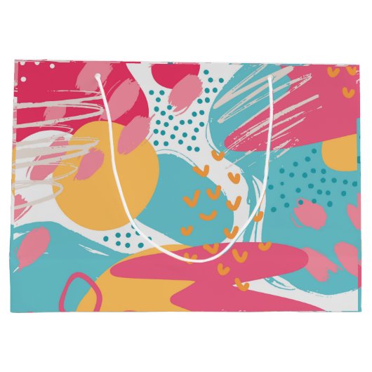 Farblich Abstrakt Große Geschenktüte (Rückseite)