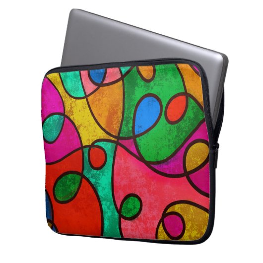 Farblich Abstrakt Laptopschutzhülle (Vorderseite Links)