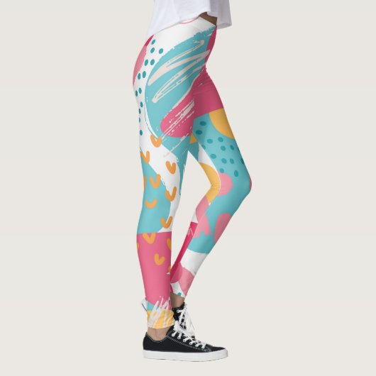 Farblich Abstrakt Leggings (Rechts)