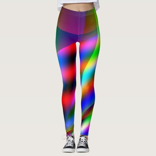 Farblich Abstrakt Leggings (Vorderseite)
