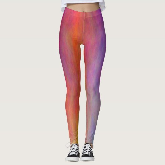 Farblich Abstrakt Leggings (Vorderseite)