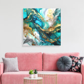 Farblich Abstrakt Leinwanddruck (Insitu (Wohnzimmer))