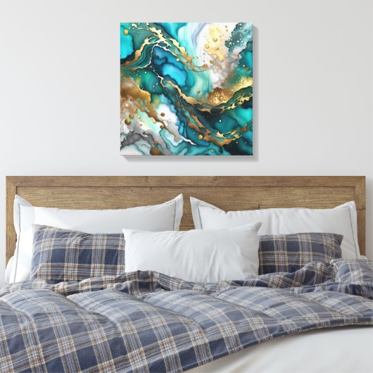 Farblich Abstrakt Leinwanddruck (Insitu (Schlafzimmer))