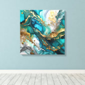 Farblich Abstrakt Leinwanddruck (Insitu (Holzboden))