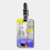 Farblich Abstrakt Modernes Minimalistisch Gepäckanhänger (Vorderseite vertikal)