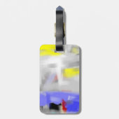 Farblich Abstrakt Modernes Minimalistisch Gepäckanhänger (Rückseite vertikal)