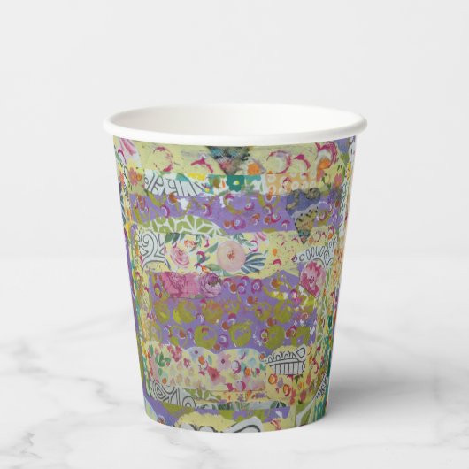 Farblich Abstrakt Pappbecher (Rückseite)