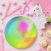 Farblich Abstrakt Pappteller (Party)