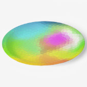 Farblich Abstrakt Pappteller (Schrägansicht)