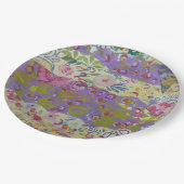 Farblich Abstrakt Pappteller (Schrägansicht)