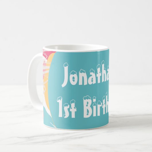 Farblich Abstrakt Personalisiert Kaffeetasse (Vorderseite Links)