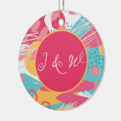 Farblich Abstrakt Personalisiert Keramik Ornament (Links)