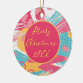 Farblich Abstrakt Personalisiert Keramik Ornament (Links)