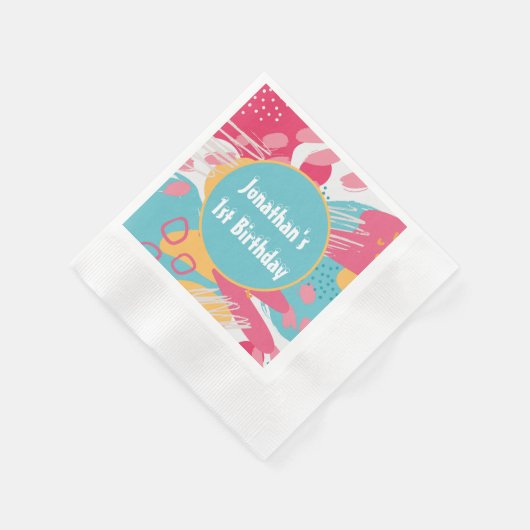 Farblich Abstrakt Personalisiert Serviette (Ecke)