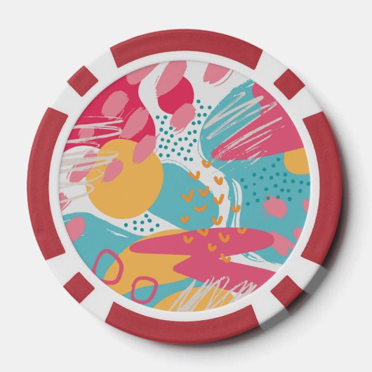 Farblich Abstrakt Pokerchips (Rückseite)