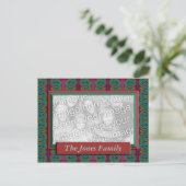 Farblich Abstrakt Postkarte (Stehend Vorderseite)