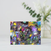 Farblich Abstrakt Postkarte (Stehend Vorderseite)