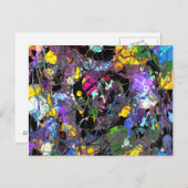 Farblich Abstrakt Postkarte (Vorne/Hinten)