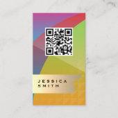 Farblich Abstrakt | QR-Prüfung Visitenkarte (Vorderseite)