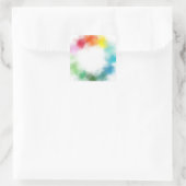 Farblich Abstrakt rosa, gelbgelb orange Quadratischer Aufkleber (Tasche)