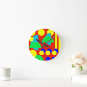 Farblich abstrakt runde wanduhr (Zuhause)