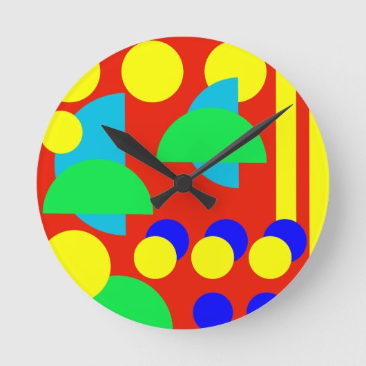 Farblich abstrakt runde wanduhr (Vorderseite)