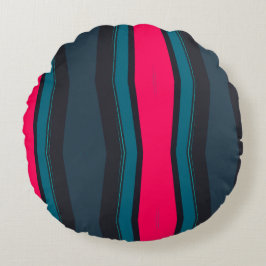 Farblich Abstrakt Rundes Kissen