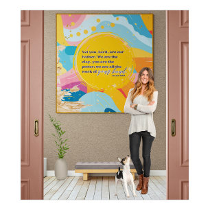 Farblich Abstrakt sind wir der Christliche Glaube Poster