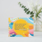 Farblich Abstrakt sind wir der Christliche Glaube Postkarte (Stehend Vorderseite)