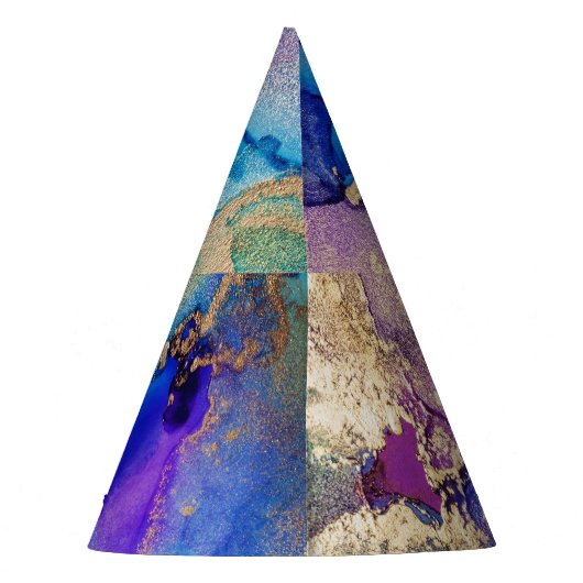 Farblich Abstrakt: Texturierte Ölgemälde. Partyhütchen (Rückseite)