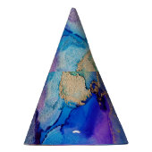 Farblich Abstrakt: Texturierte Ölgemälde. Partyhütchen (Rechts)