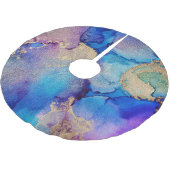 Farblich Abstrakt: Texturierte Ölgemälde. Polyester Weihnachtsbaumdecke (Schrägansicht)