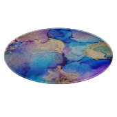 Farblich Abstrakt: Texturierte Ölgemälde. Schneidebrett (Ecke)