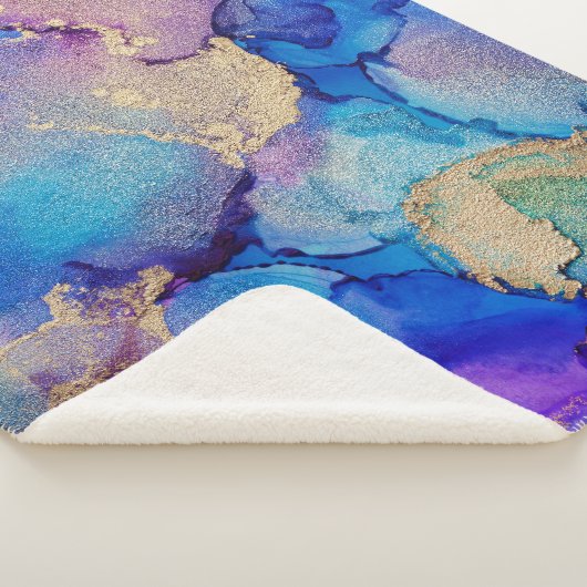 Farblich Abstrakt: Texturierte Ölgemälde. Sherpadecke (3/4)