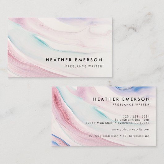 Farblich Abstrakt Visitenkarte (Vorne/Hinten)