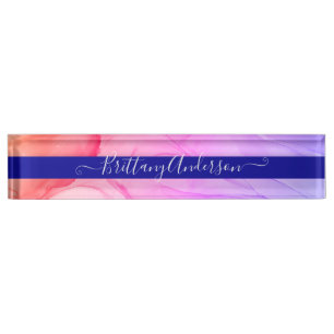 Farblich Abstrakte Tintenflasche Beautiful Custom Namensplakette