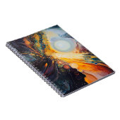 Farblich, Abstraktes Sky Notebook Notizblock (Rechte Seite)