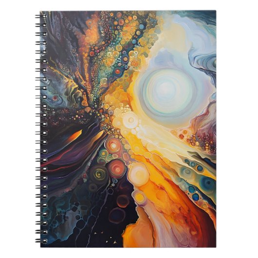 Farblich, Abstraktes Sky Notebook Notizblock (Vorderseite)