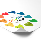 Farblich Alle Gefühle sind OK Poster (Ecke)