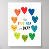 Farblich Alle Gefühle sind OK Poster (Vorne)