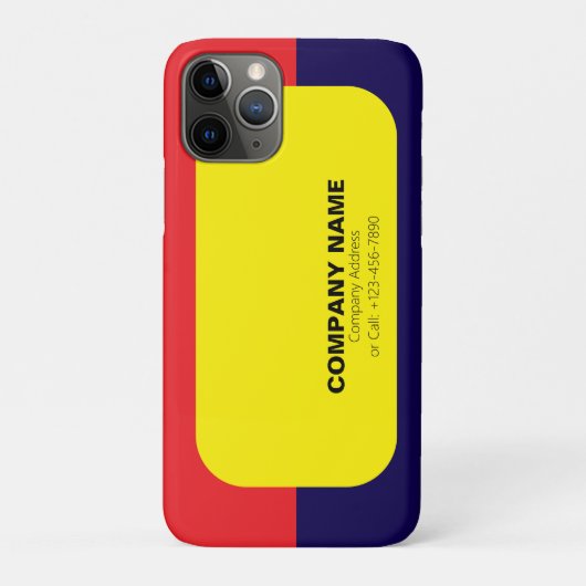 Farblich anpassbares iPhone 11 Pro Case (Rückseite)