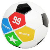 Farblich anpassbares Muster Fußball (Dreiviertel)