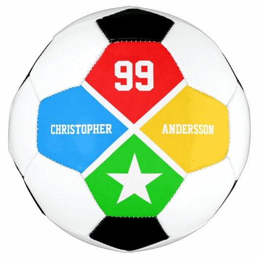 Farblich anpassbares Muster Fußball (Vorderseite)